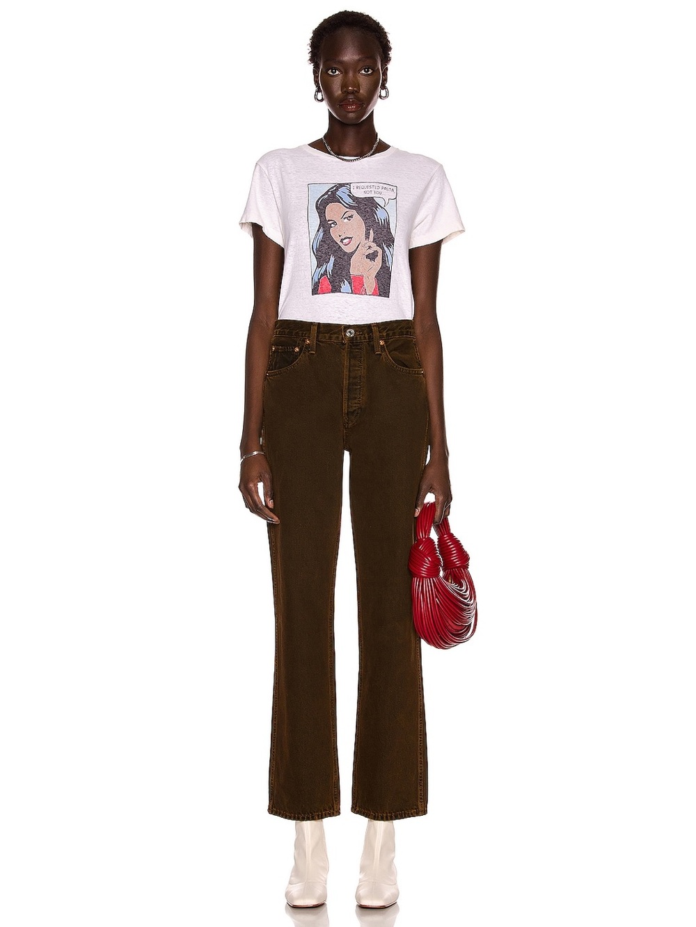 Re/Done terracotta Brown High-Rise relax fit 90s Jean utility boho western 27‎